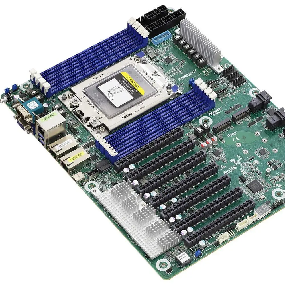 Dual Socket Sp3 Epyc Motherboard - オリジナルASRock Rack ROMED8-2T AMD EPYC 7003サーバーマザーボード、デュアルソケットSP3、8チャンネルDDR4、PCIe